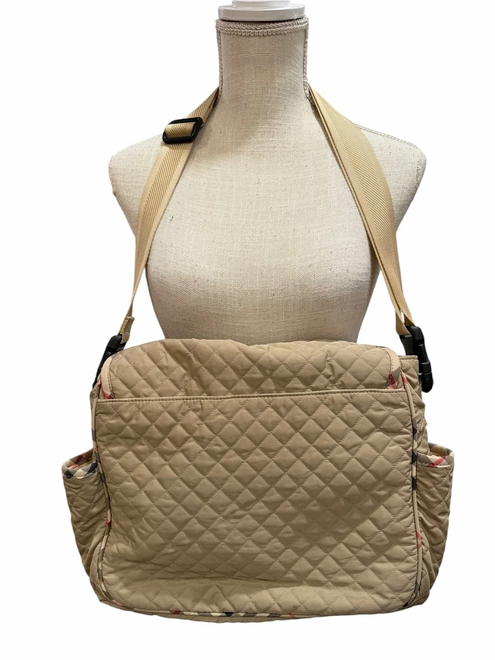 Burberry Quilted Crossbody Bag in Beige